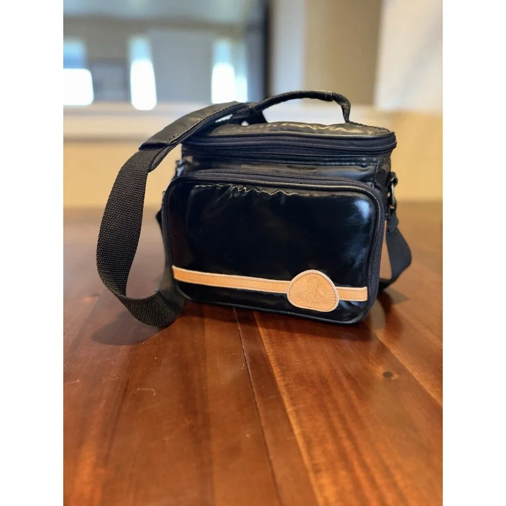 Vtg Mohawk M-2200 Large Camera Bag Blk Padded Vinyl Case Retro 90s Aesthetic EUC